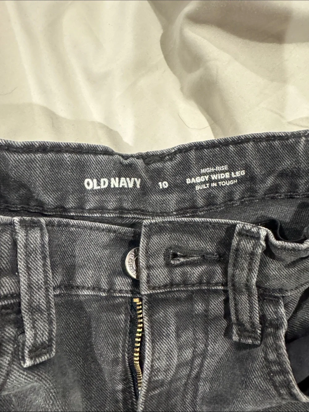 Old Navy Girl's Charcoal Wide-Leg Jeans